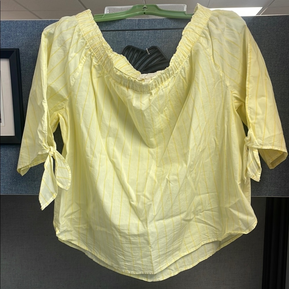 Yellow striped blouse